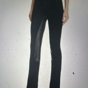 Theory Fixture Ponte Leather Trim Zipper ankle Riding Pants Size 2